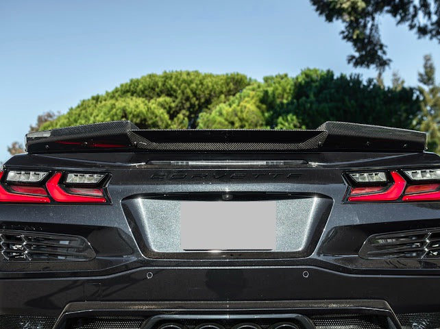 2023-UP CORVETTE C8 Z06 | REAR CENTER WICKERBILL SPOILER WING EXTENTION